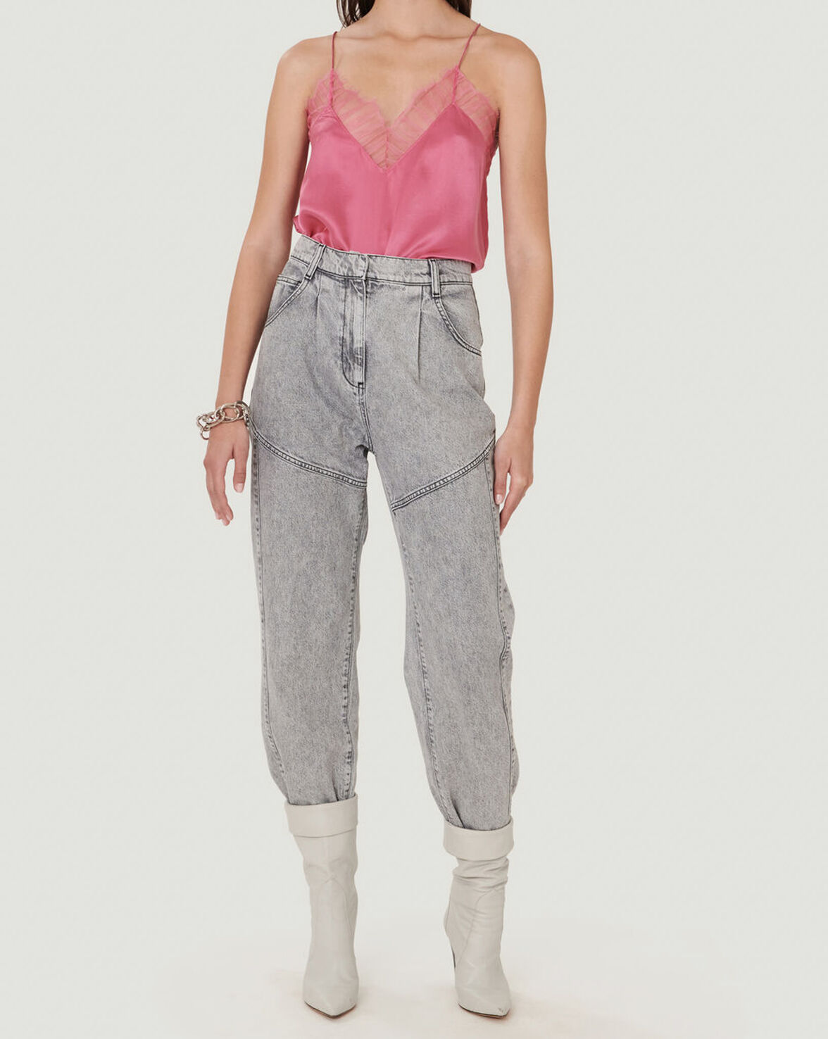 RIOU STRAIGHT LEG ACID WASH JEANS image number null